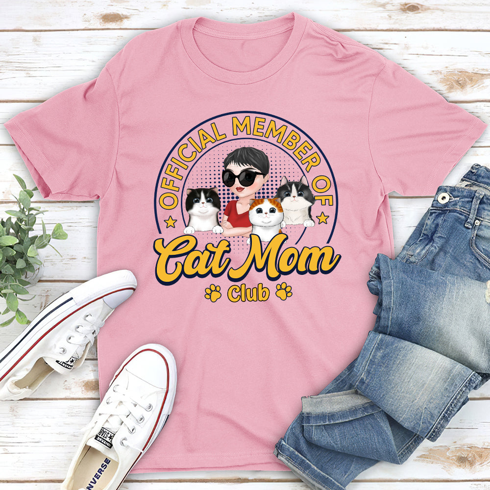 Exclusive Member Of Cat Mom Club - Personalized Custom Unisex 5.3 oz T-shirt