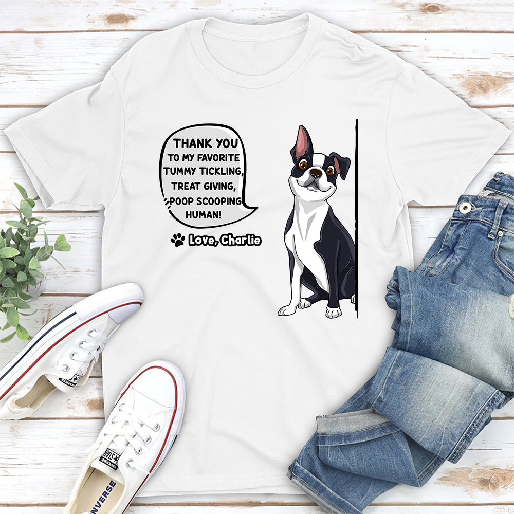 To My Human - Personalized Custom Unisex 5.3 oz T-shirt for Pet Lovers