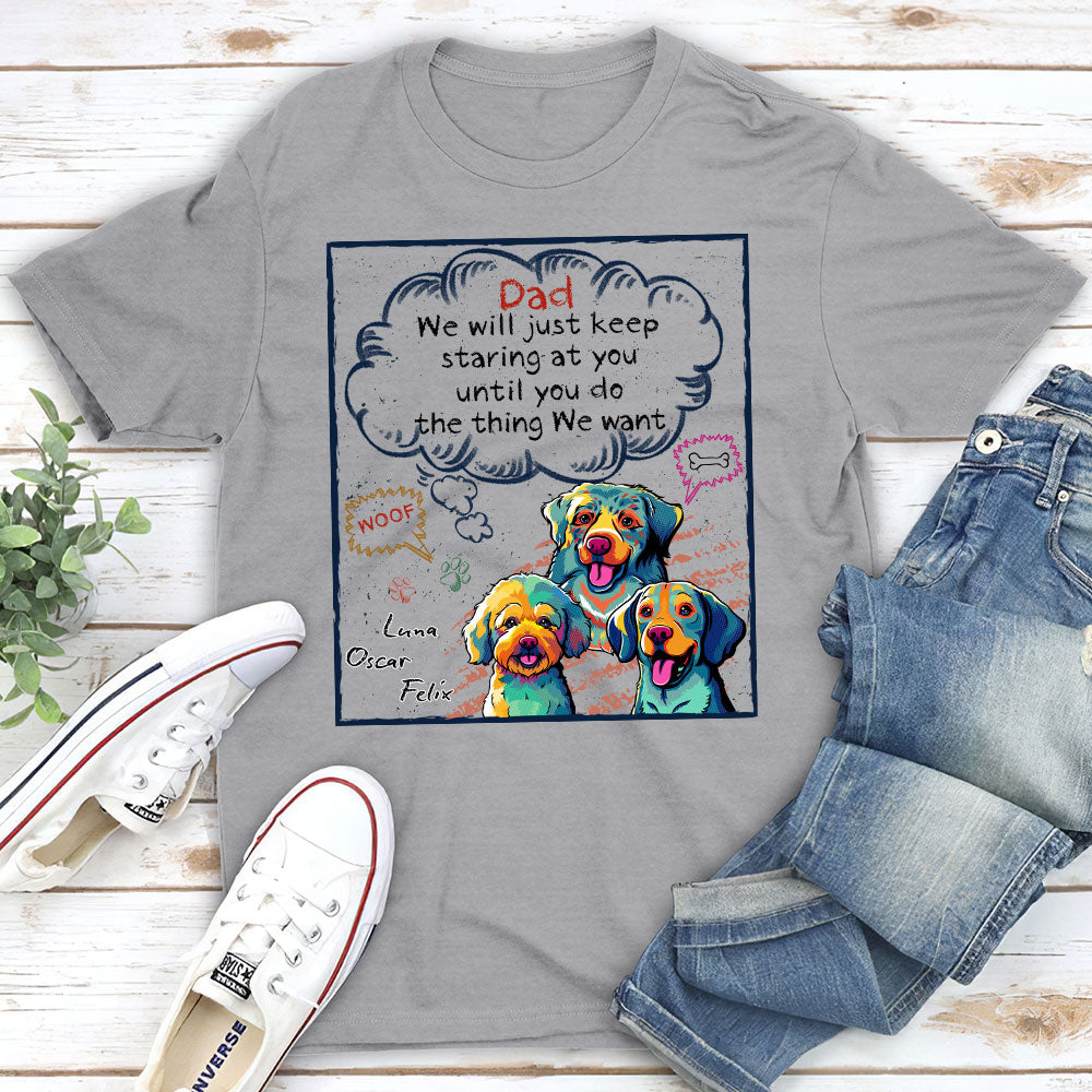 Eye-Catching Personalized Custom Unisex 'Keep Staring Until You Do' T-shirt
