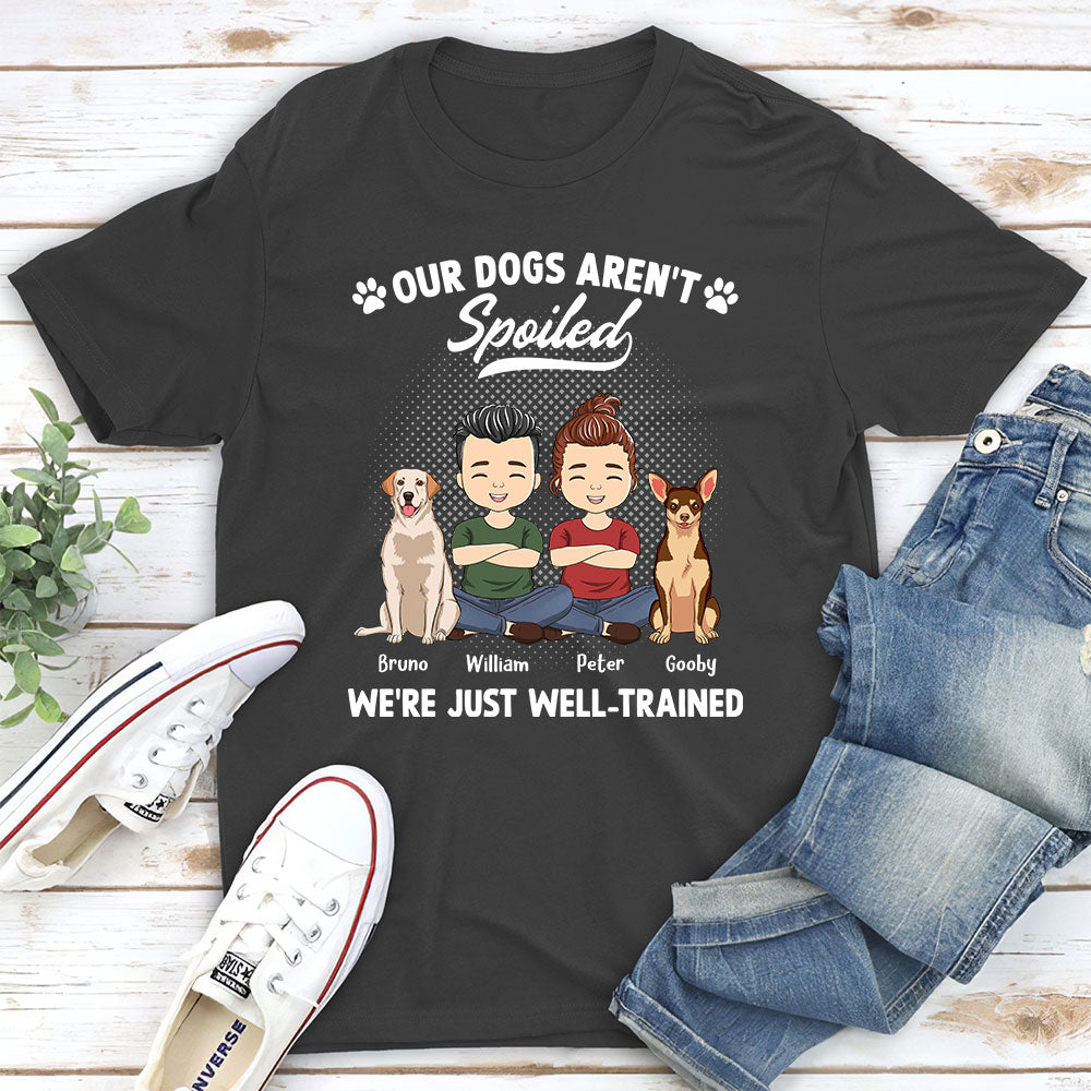 Spoiled Dog Couple - Premium Personalized Custom Unisex 5.3 oz T-shirt for Pet Lovers