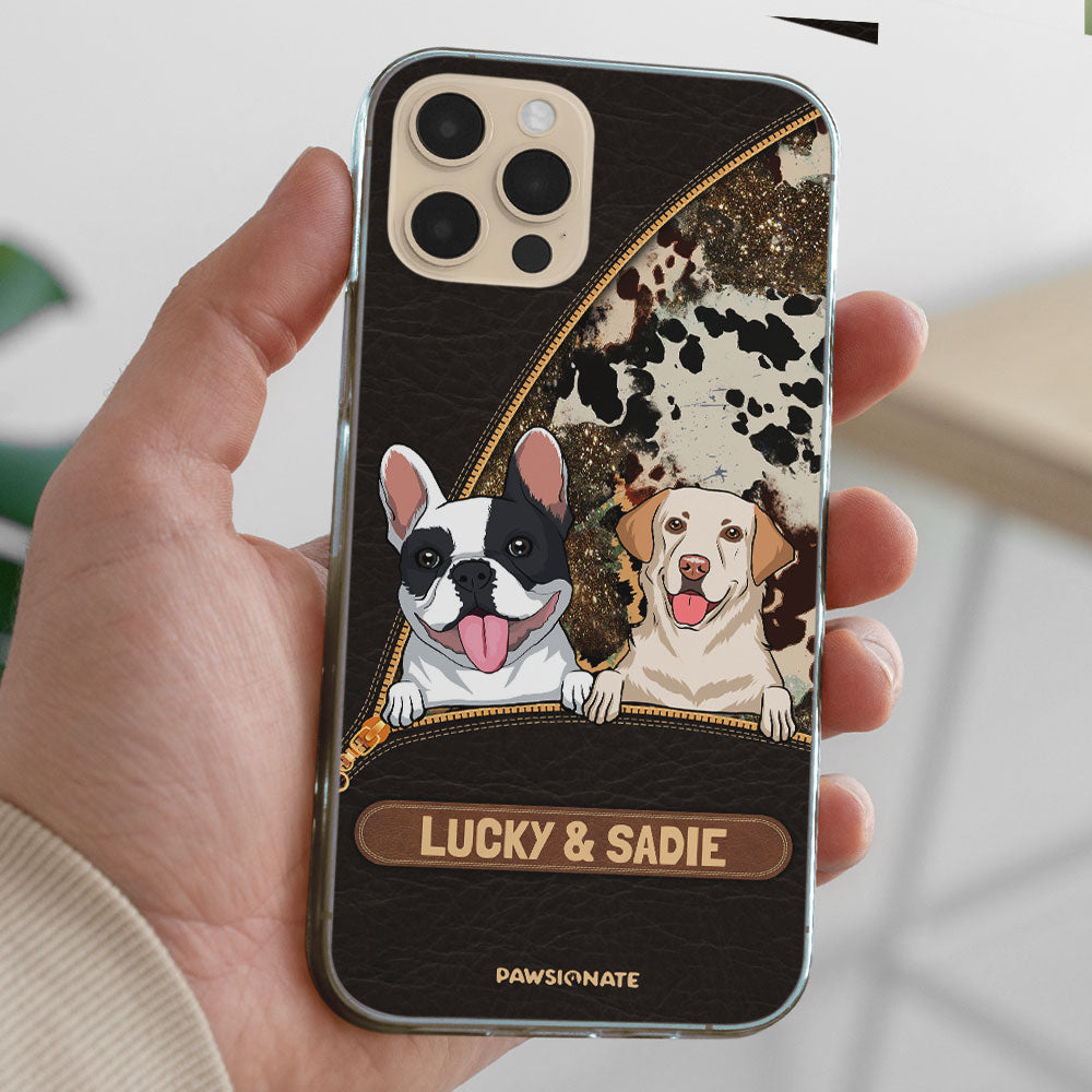 Customizable Personalized Dog Zipper Phone Case for Pet Lovers