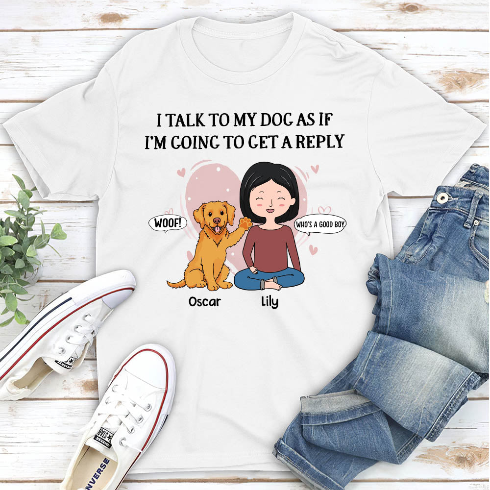 Personalized Custom Unisex 'Talk To Dog' T-shirt - Ideal Gift for Pet Lovers