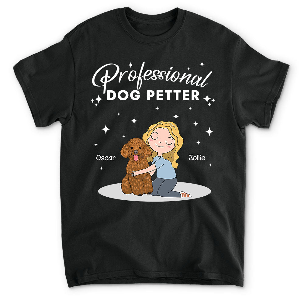 Customizable Professional Dog Petter Unisex 5.3 oz Personalized T-shirt