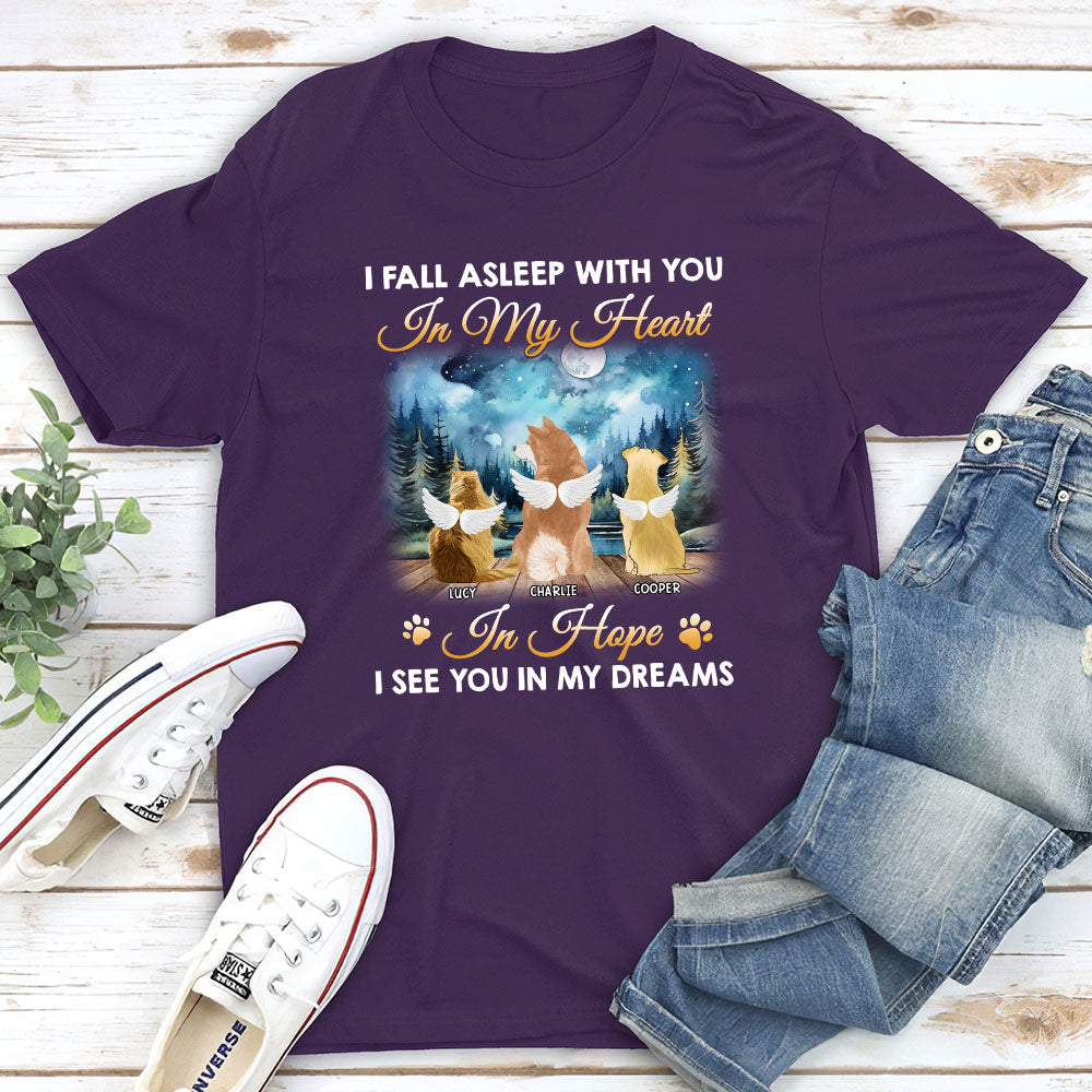 I See You In My Dreams - Personalized Custom Unisex Heavy Cotton T-shirt for Pet Lovers