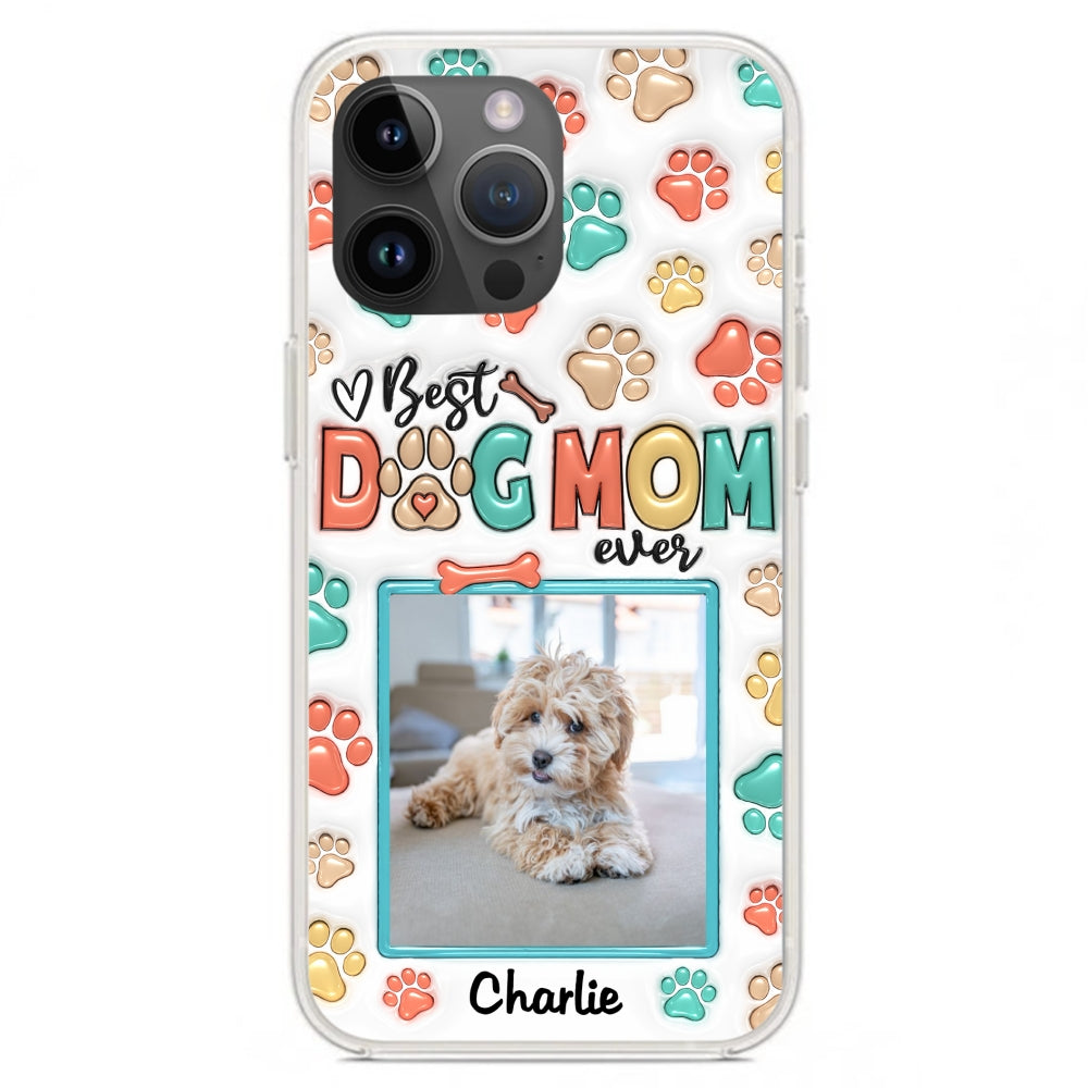 Best Fur Mom Ever Personalized 3D Inflated Effect Custom Photo Phone Case for Smartphones