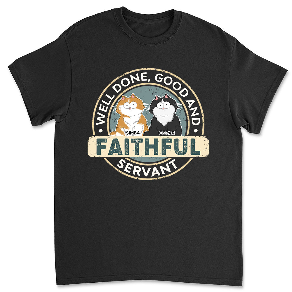 Certificate Of A Cat Servant - Personalized Custom Unisex 5.3 oz T-shirt with Copyrighted Artwork
