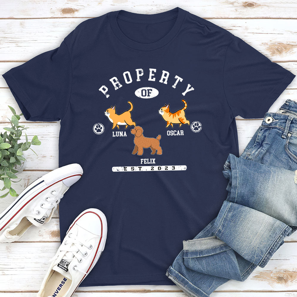 Pet Property - Personalized Custom Unisex 5.3 oz T-shirt for Pet Lovers