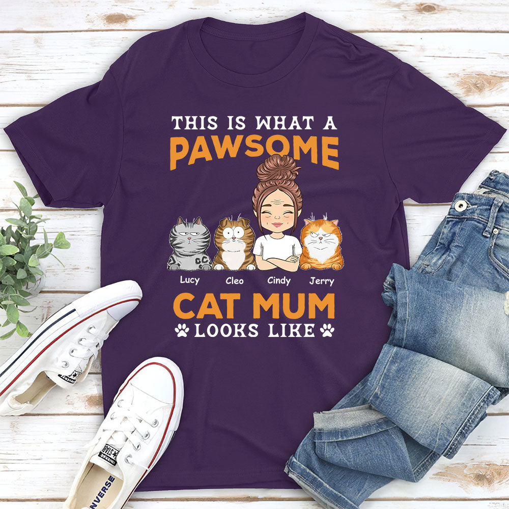 Pawsome Dad - Personalized Custom Unisex 5.3 oz T-shirt for Pet Lovers