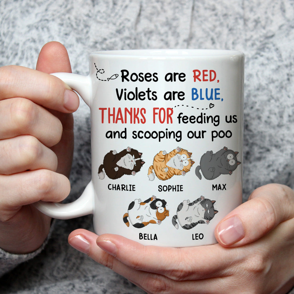 Personalized Roses And Violets Custom Coffee Mug - Ideal Gift for Pet Lovers