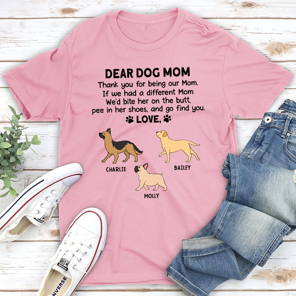 Thank You My Mom - Personalized Custom Unisex 5.3 oz Heavy Cotton T-shirt for Pet Lovers