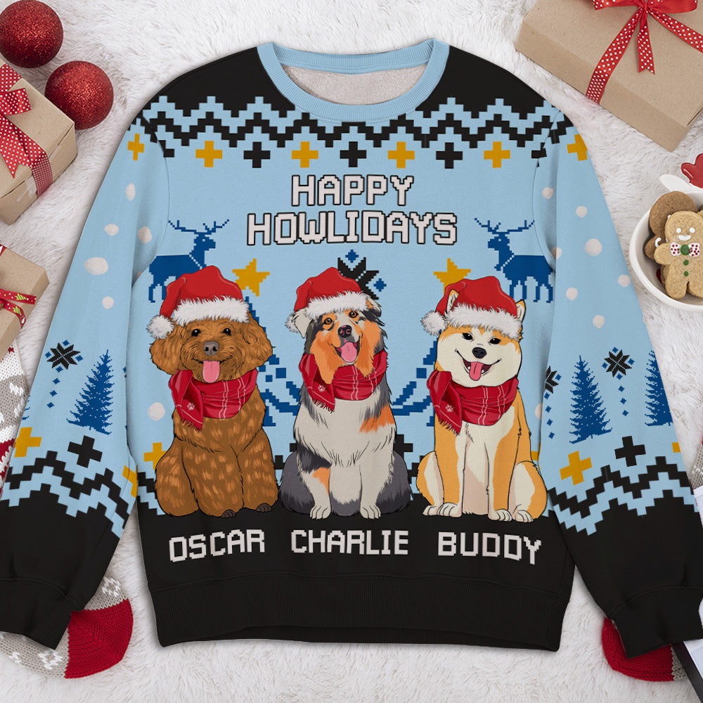 Christmas Is Better With Dog - Personalized Custom All-Over-Print Unisex Polyester Blend 8.8 oz Sweatshirt for Dog Lovers