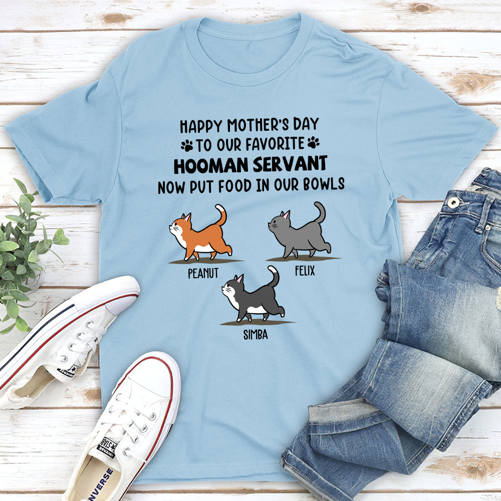 Favorite Hooman Servant - Personalized Custom Unisex 5.3 oz T-shirt for Pet Lovers