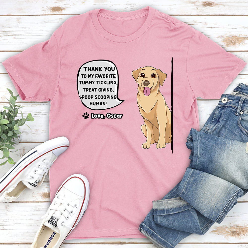 To My Human - Personalized Custom Unisex 5.3 oz T-shirt for Pet Lovers