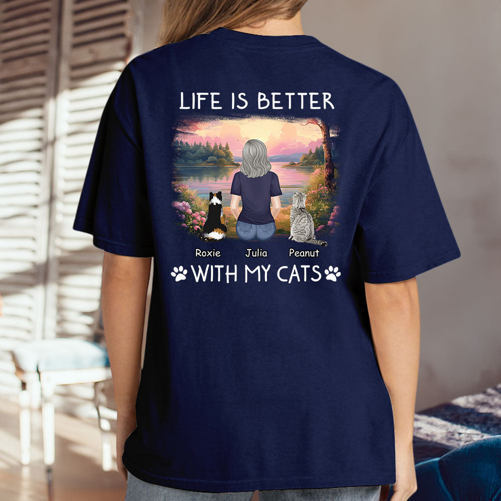 Better With Pets - Personalized Custom Unisex 5.3 oz T-shirt for Pet Lovers