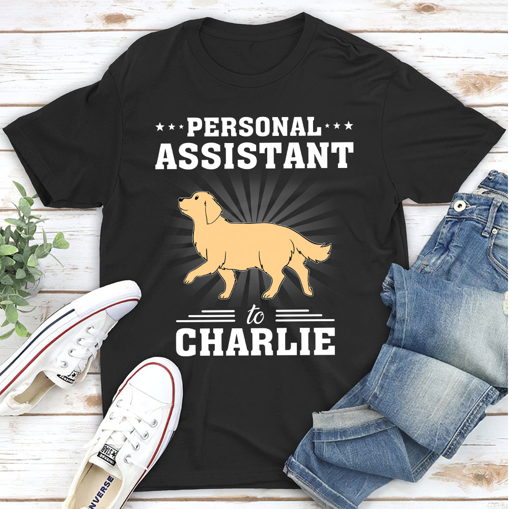 Dog Assistant - Personalized Custom Unisex 5.3 oz T-shirt for Pet Lovers