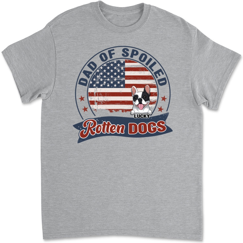 Mom Dad Of Spoiled Rotten Dogs - Customizable Unisex 5.3 oz Personalized T-shirt