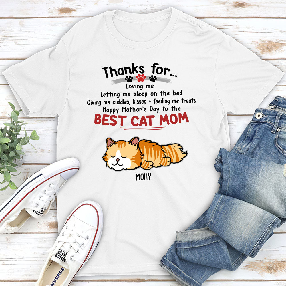 Thanks For Loving Us - Personalized Custom Unisex 5.3 oz T-shirt for Pet Lovers