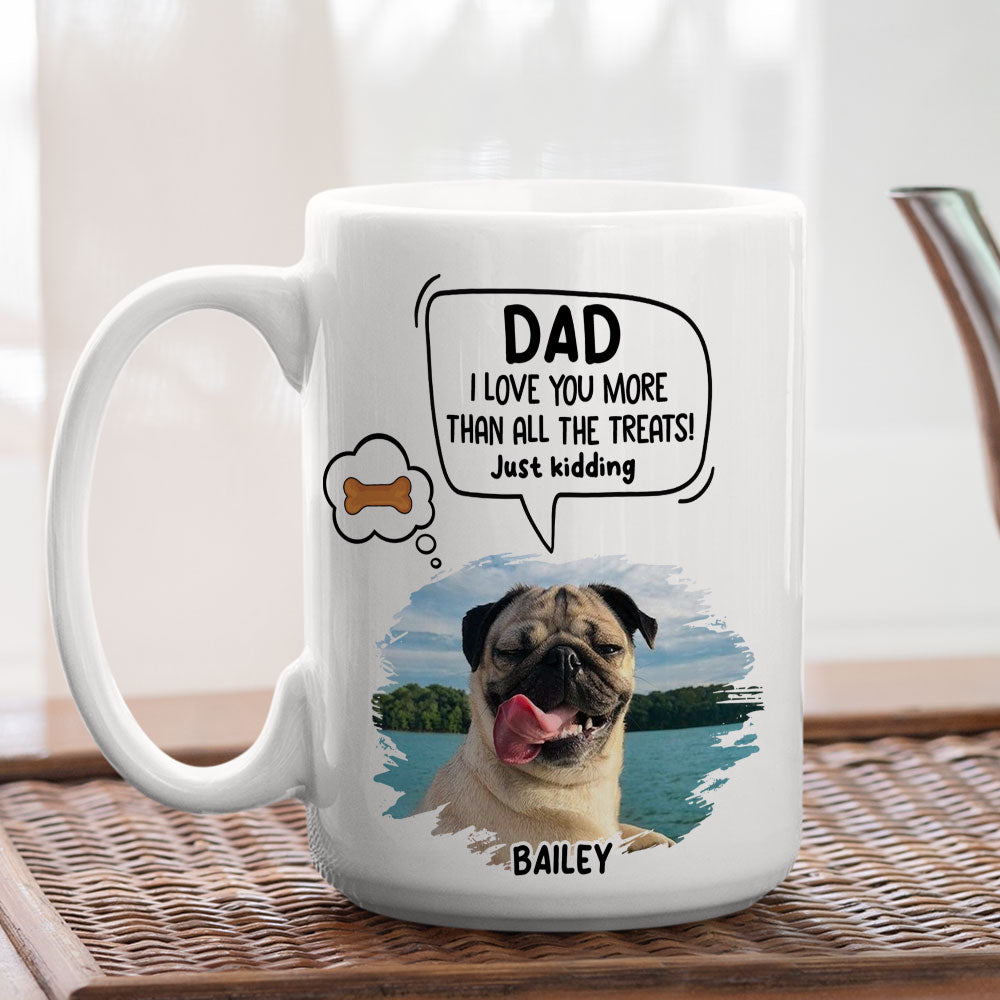 Personalized Custom Pet Just Kidding Photo Coffee Mug - Ideal Gift for Pet Lovers