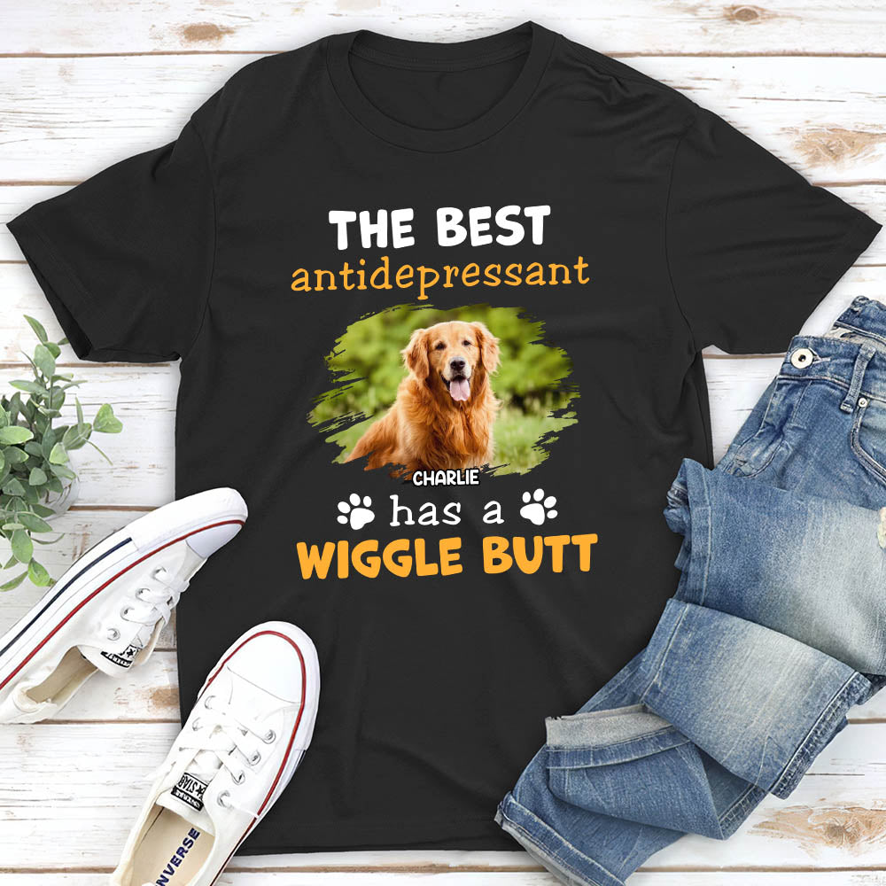 Wiggle Butt Personalized Custom Unisex 5.3 oz T-Shirt - Ideal Gift for Pet Lovers