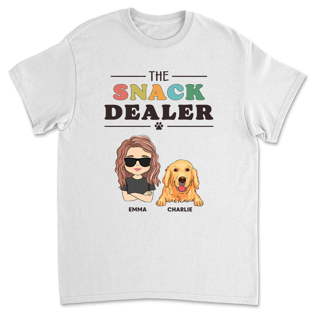 The Snack Dealer 2 - Customizable Personalized Unisex 5.3 oz T-shirt for Pet Lovers
