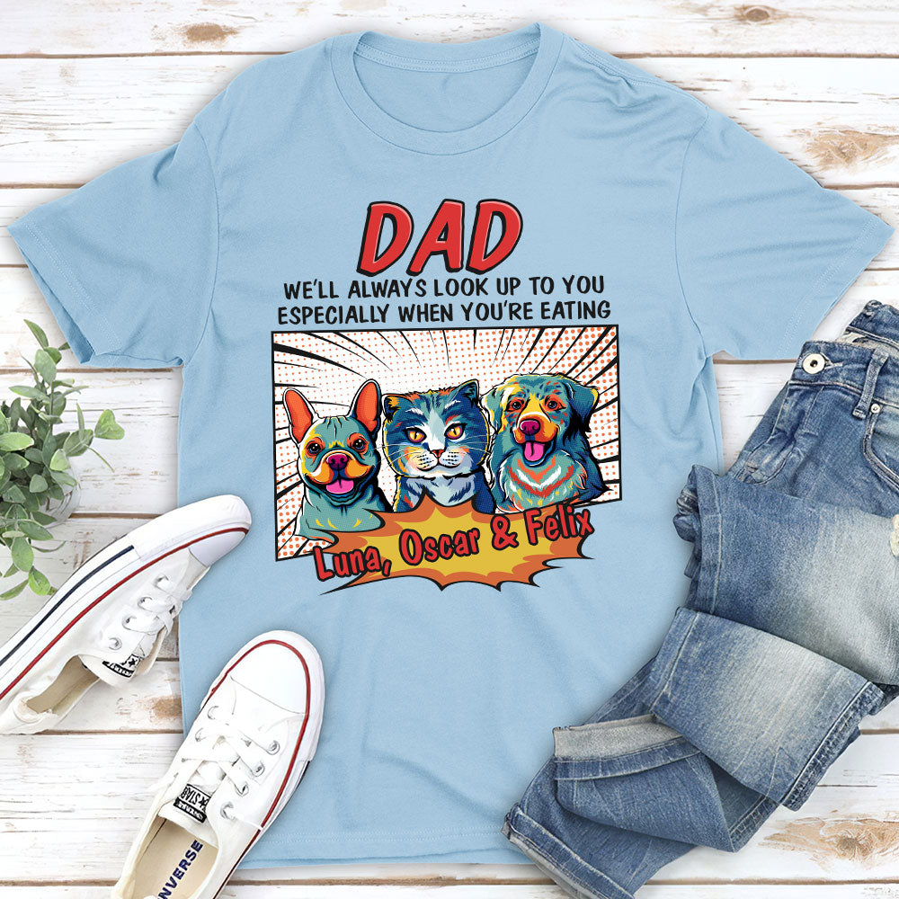 Pop Art Eating Pet - Customizable Unisex 5.3 oz Personalized T-shirt