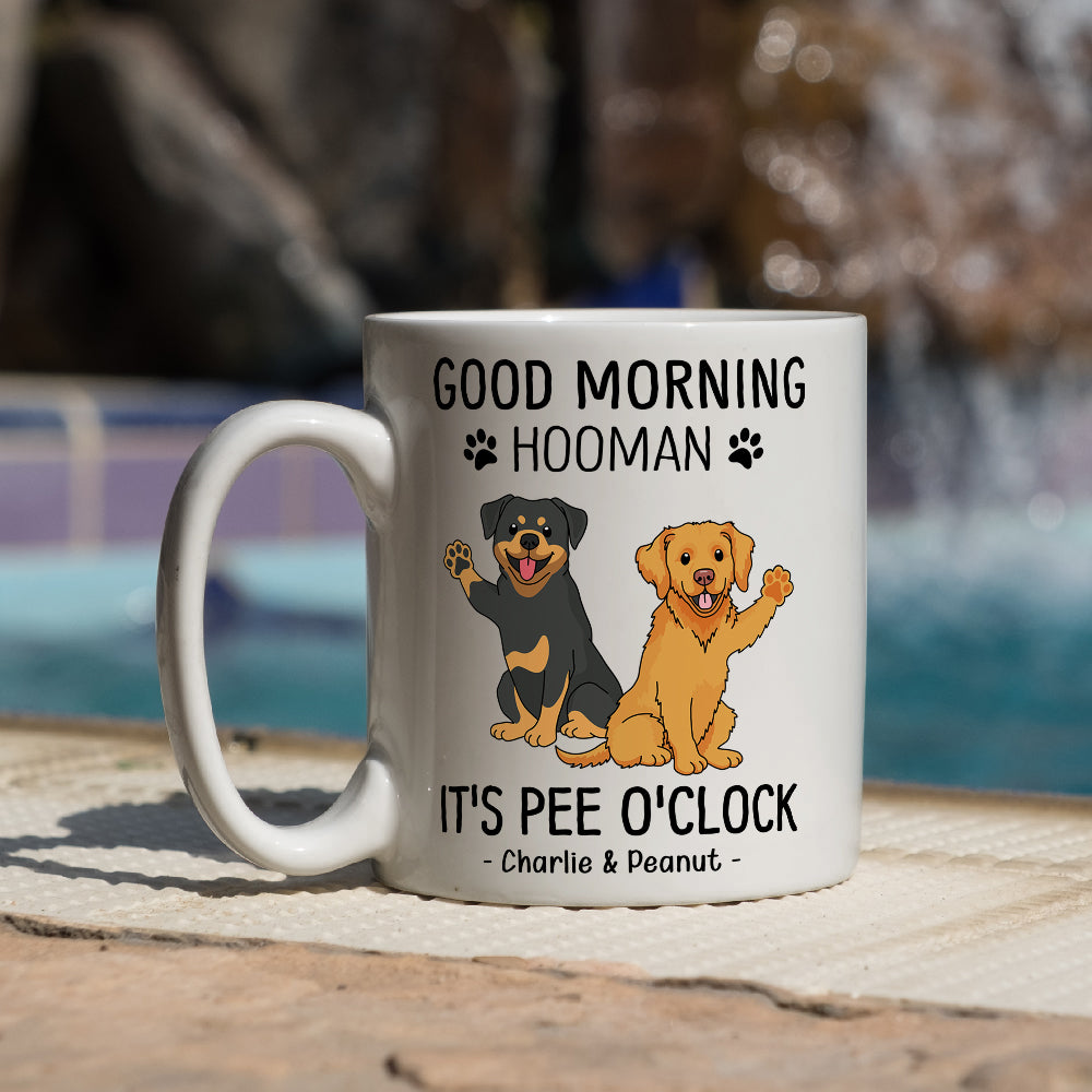 Good Morning Hooman - High - Quality Personalized Custom Ceramic Coffee Mug for Pet Lovers