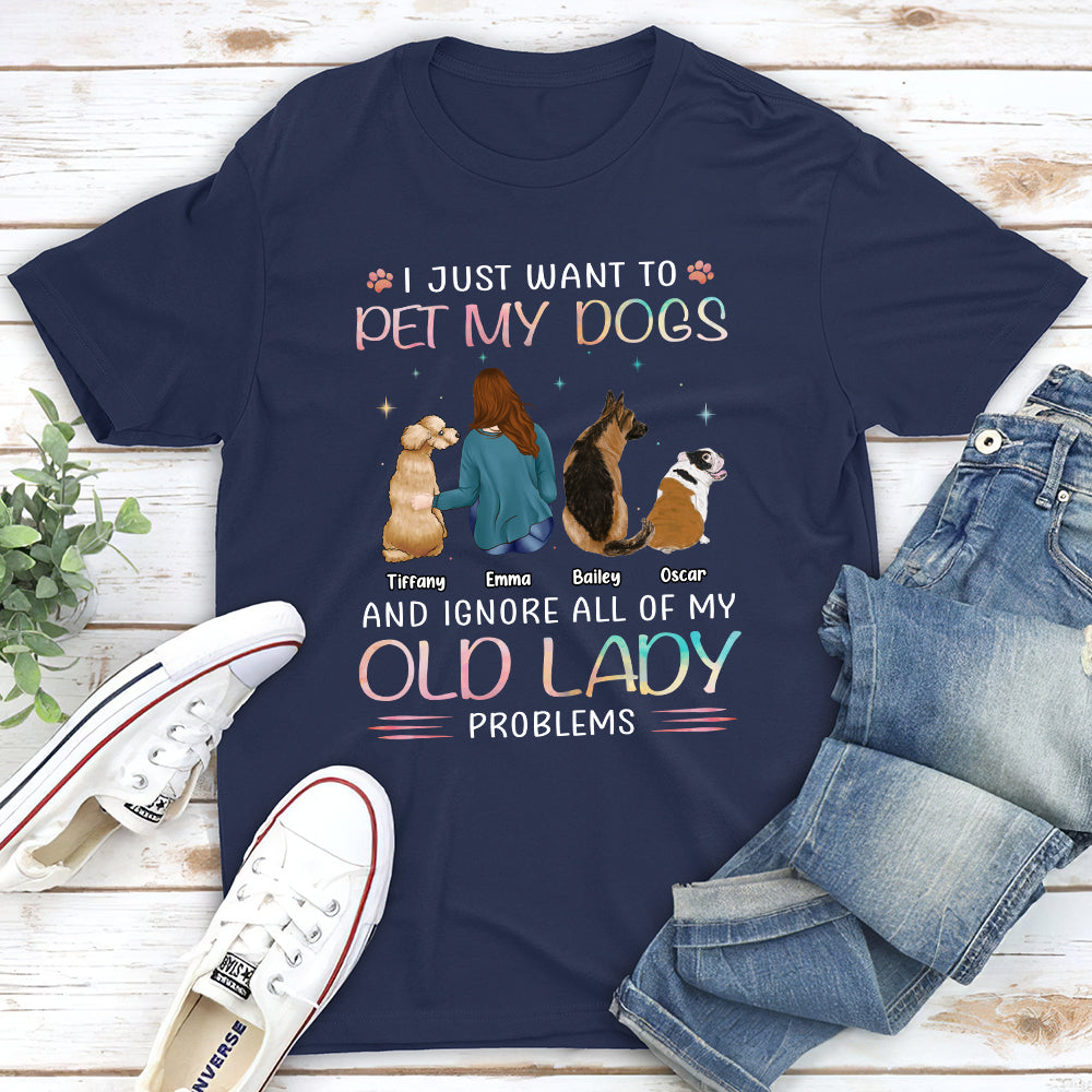 Unique Personalized Custom Unisex T-shirt for Pet Lovers - Solve the Old Lady Problem