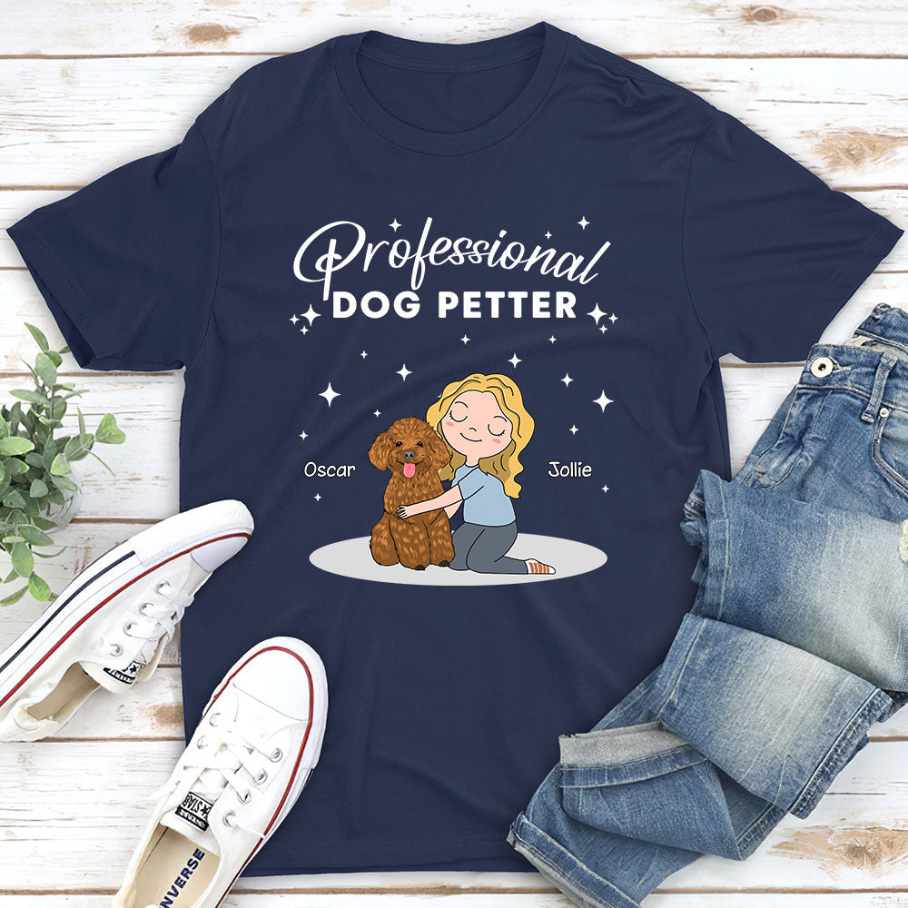 Customizable Professional Dog Petter Unisex 5.3 oz Personalized T-shirt