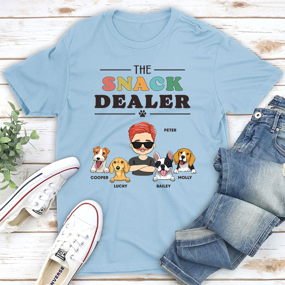 The Snack Dealer 2 - Customizable Personalized Unisex 5.3 oz T-shirt for Pet Lovers
