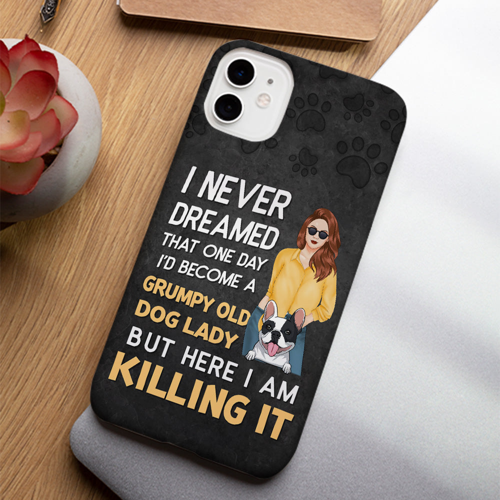 Grumpy Dog Lady - Exquisitely Personalized Custom Phone Case for Pet Enthusiasts