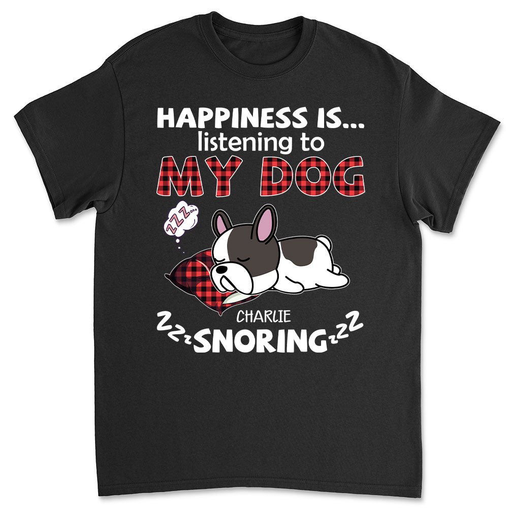 My Pets Snoring - Customizable Unisex 5.3 oz Personalized T-shirt for Pet Lovers
