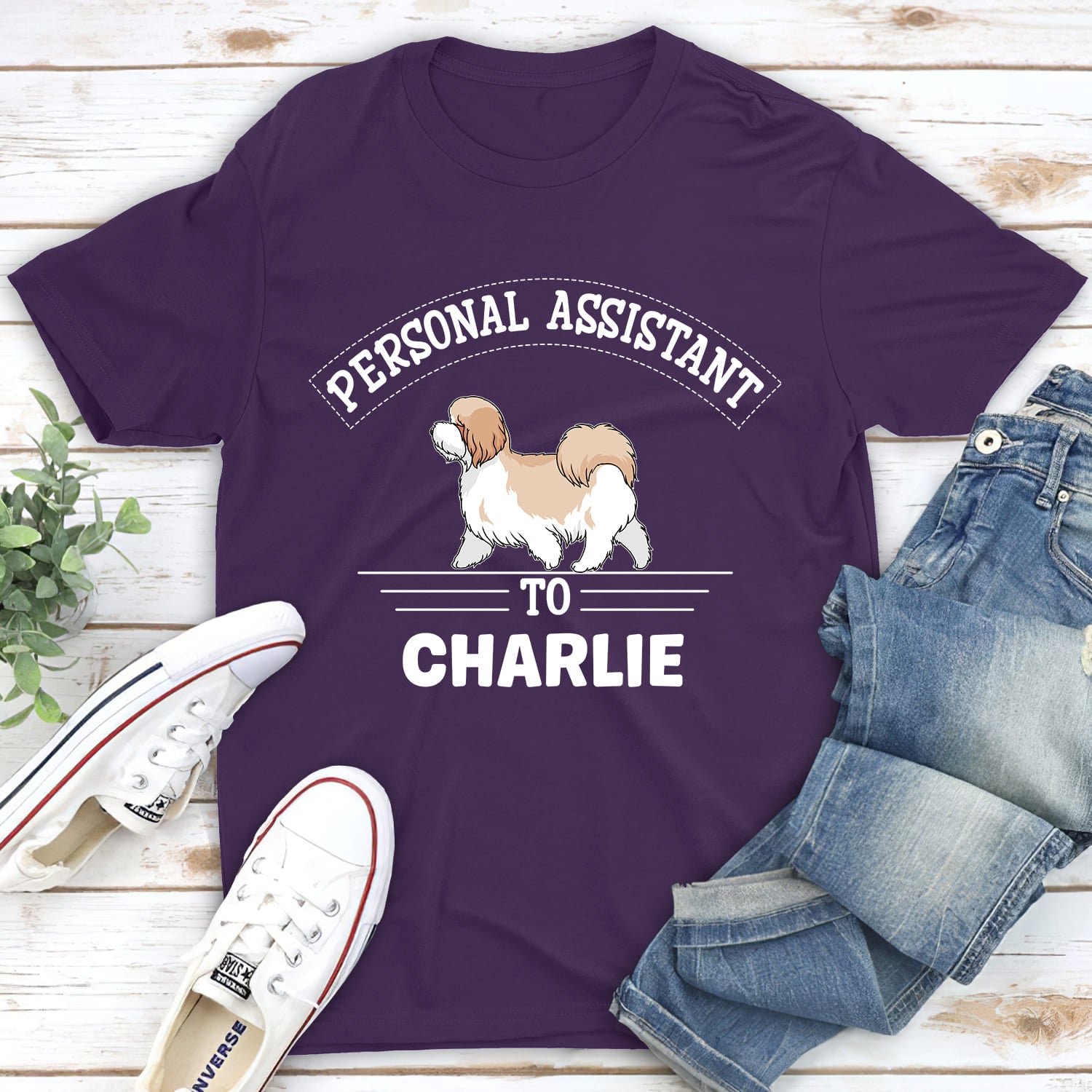 Personalized Custom Unisex 5.3 oz Personal Assistant Walking T-shirt