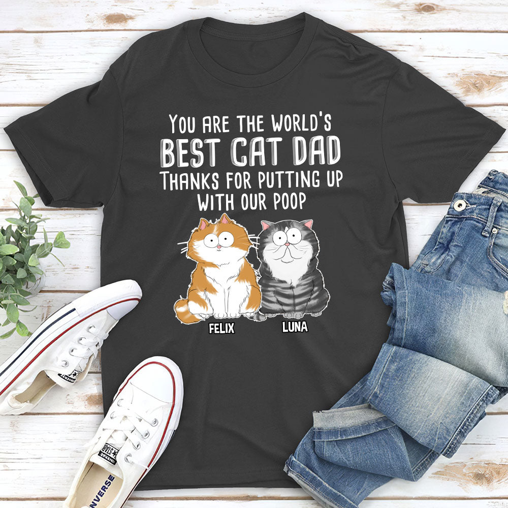 Putting Up With Us - Personalized Custom Unisex 5.3 oz T-shirt for Pet Lovers