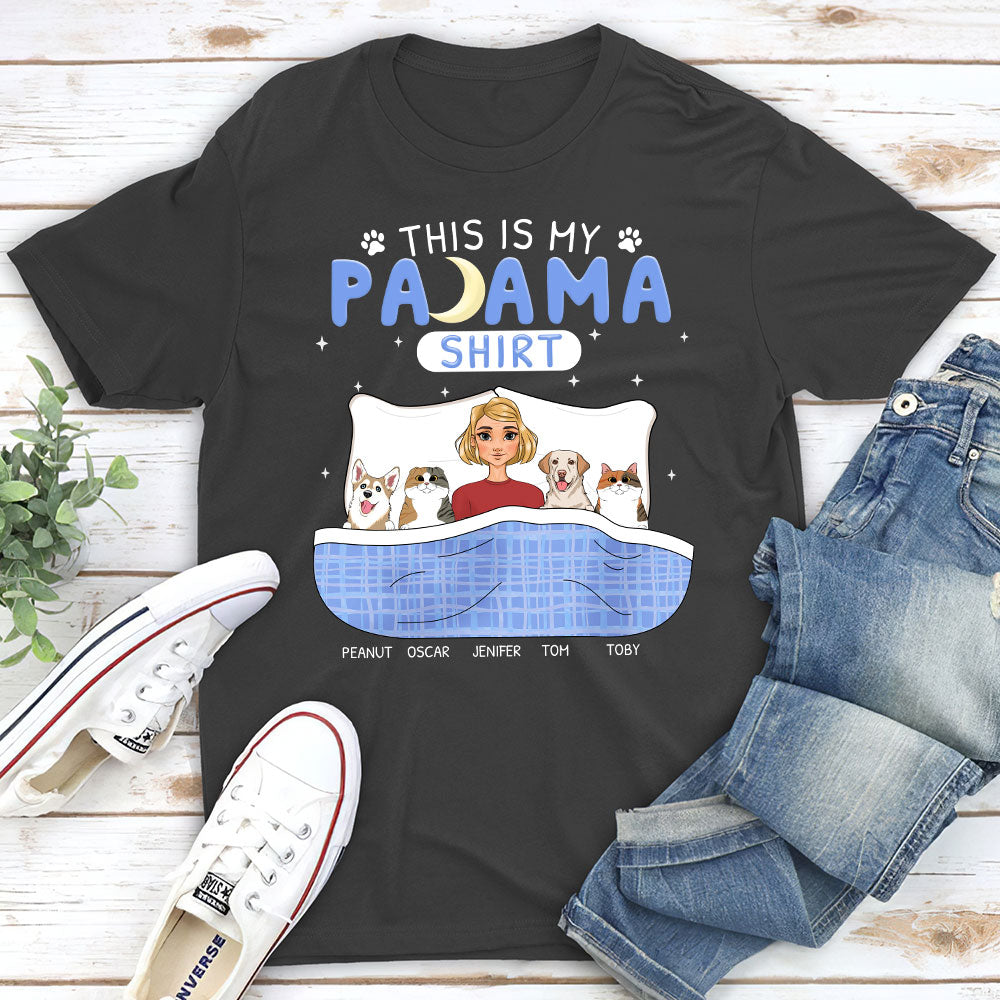 Personalized Custom Unisex 5.3 oz T-shirt - Ideal Pajama for Pet Lovers