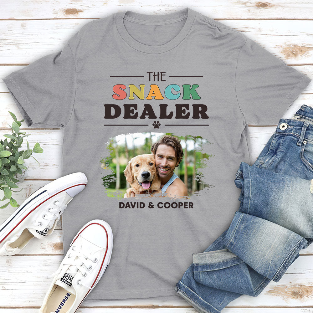The Snack Dealer 2 - Customizable Personalized Unisex 5.3 oz T-shirt for Pet Lovers