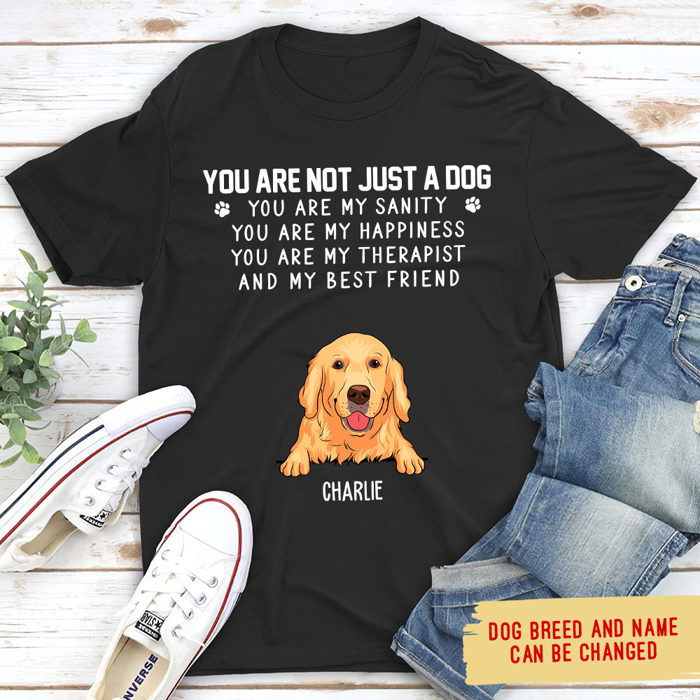 Not Just A Dog 2 - Personalized Custom Unisex Cotton Blend T-shirt for Pet Lovers