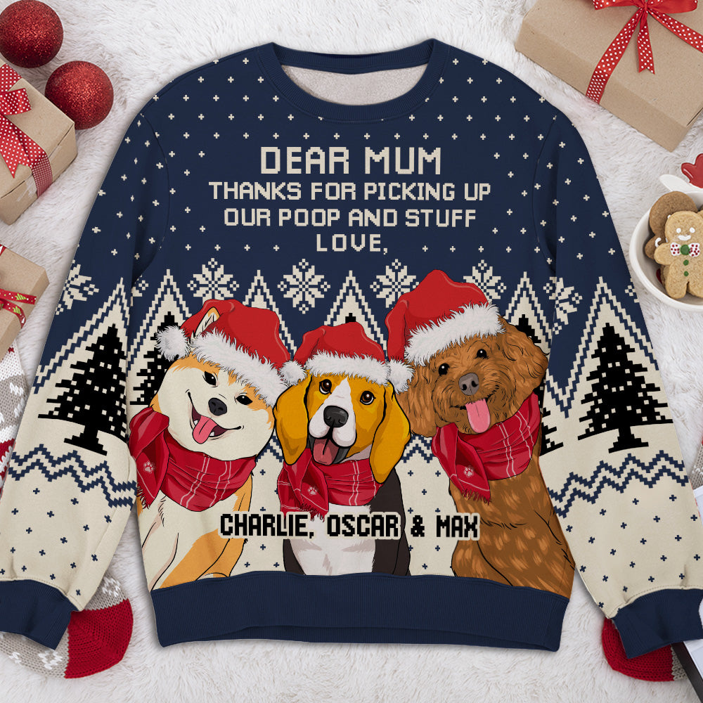 Poop & Stuff - One-of-a-Kind Personalized Custom All-Over-Print Unisex 8.8 oz Sweatshirt for Pet Lovers