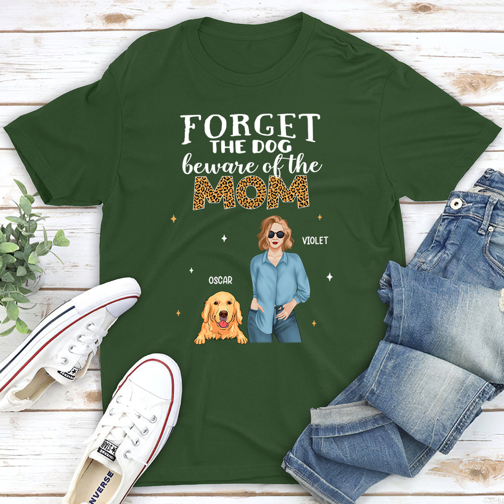 Beware Of The Mom - Personalized Custom Unisex 5.3 oz T-shirt for Pet Lovers