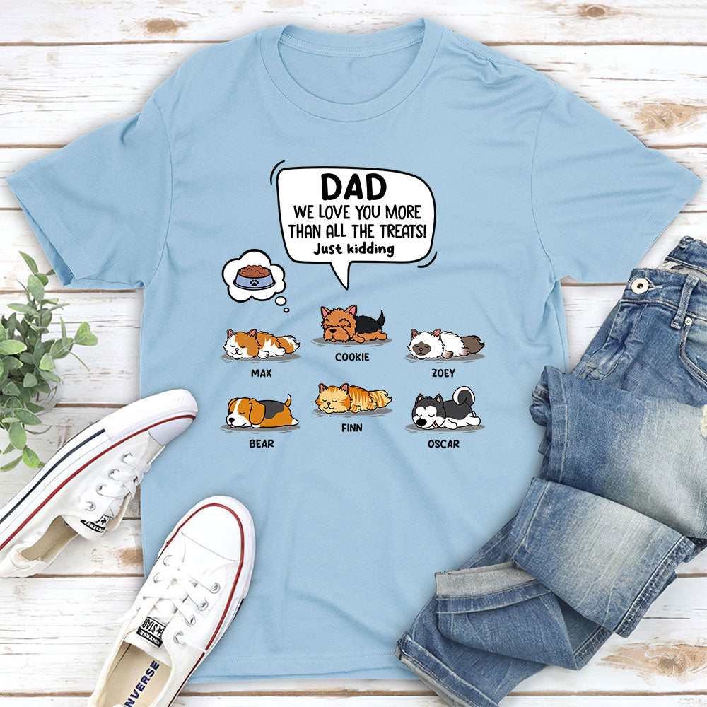 Pet Just Kidding - Personalized Custom Unisex 5.3 oz T-shirt for Pet Lovers