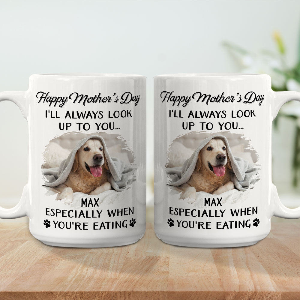 Personalized Custom Dog Look Up To You Coffee Mug - Ideal for Pet Lovers