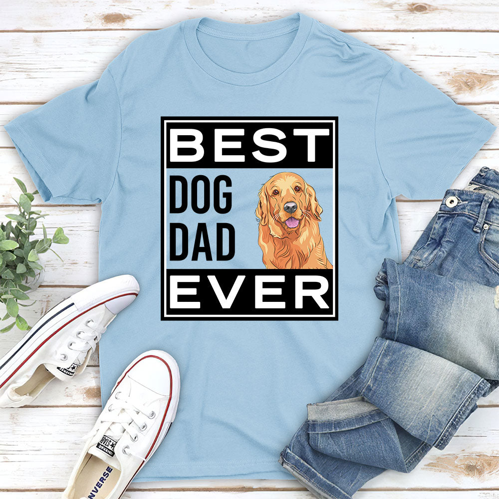 My Best Dad - Personalized Custom Unisex 5.3 oz T-shirt for Pet Lovers