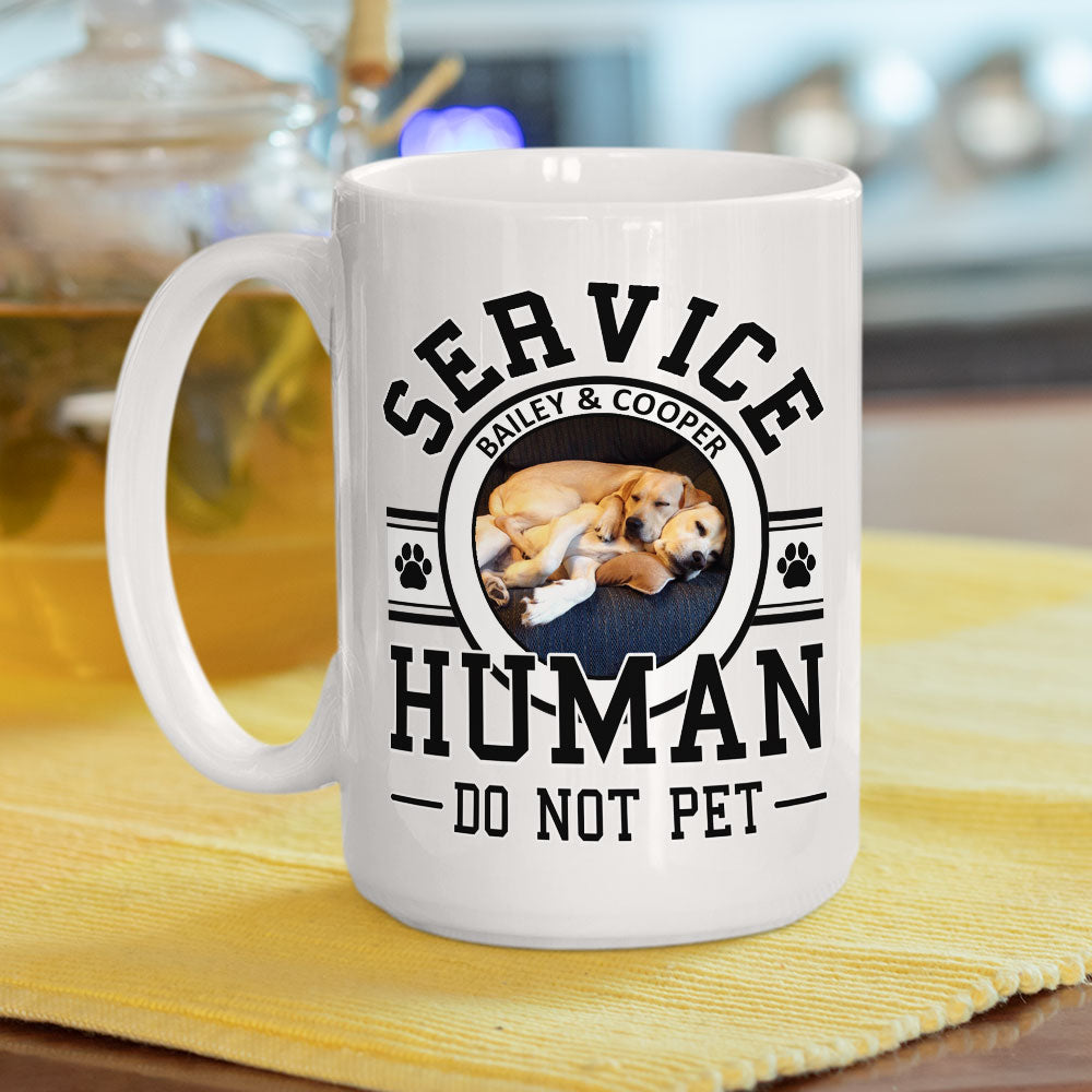 Unique Personalized Custom Coffee Mug with Dogs Service Human Logo - Ideal for Pet Lovers