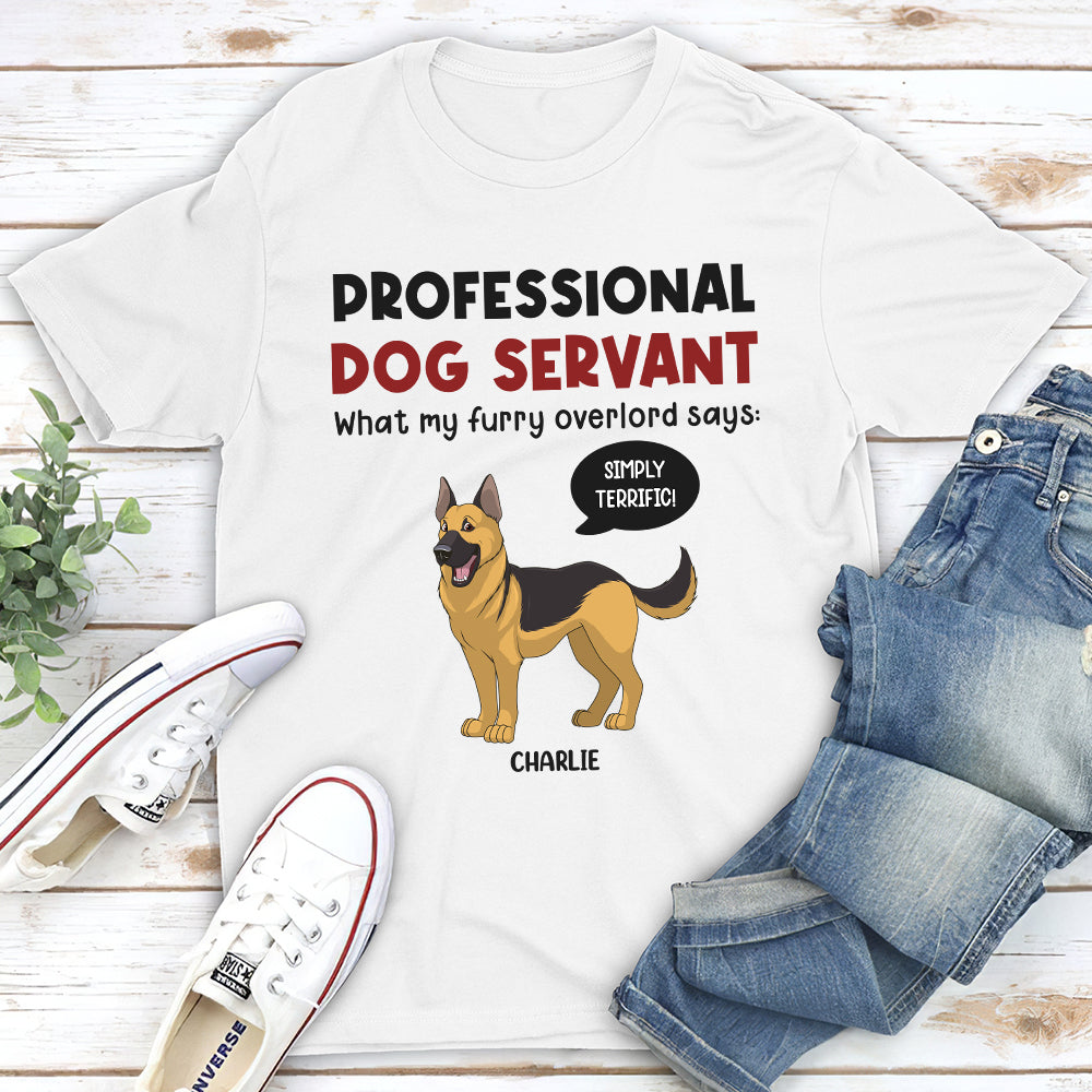 Exclusive Personalized Custom Unisex Professional Dog Servant T-shirt - 5.3 oz