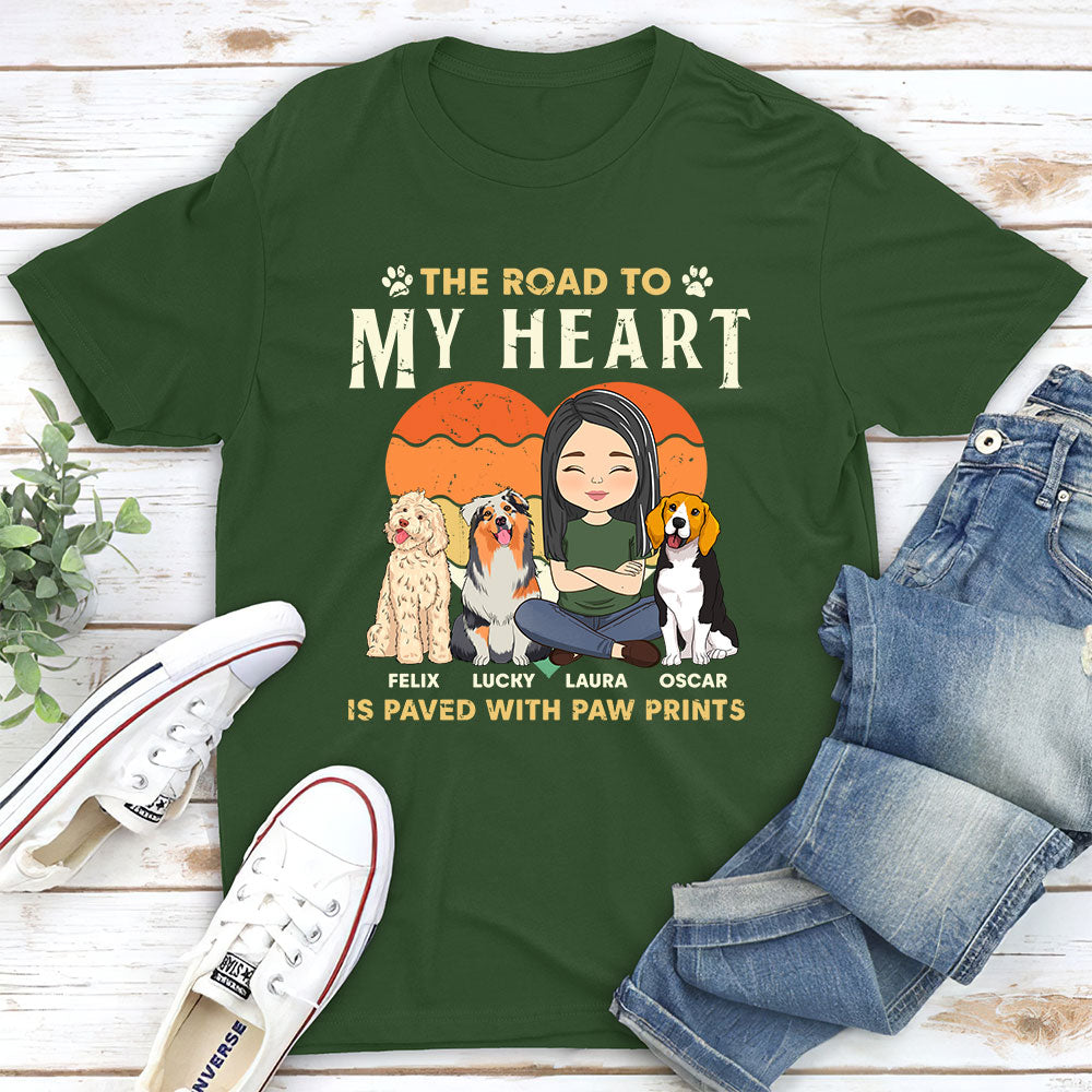 Paw Prints - Customizable Personalized Unisex 5.3 oz T-shirt for Pet Lovers