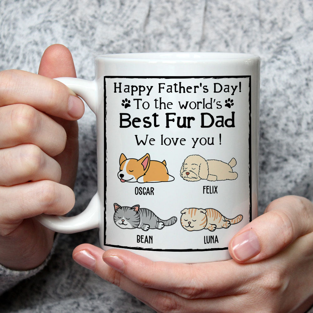 Best Fur Dad - Premium Personalized Custom Coffee Mug for Pet Lovers