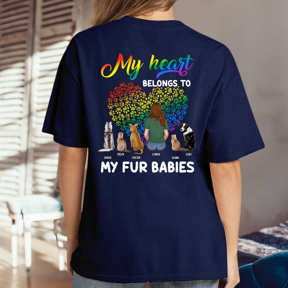 My Fur Babies - Personalized Custom Unisex 5.3 oz T-shirt for Pet Lovers