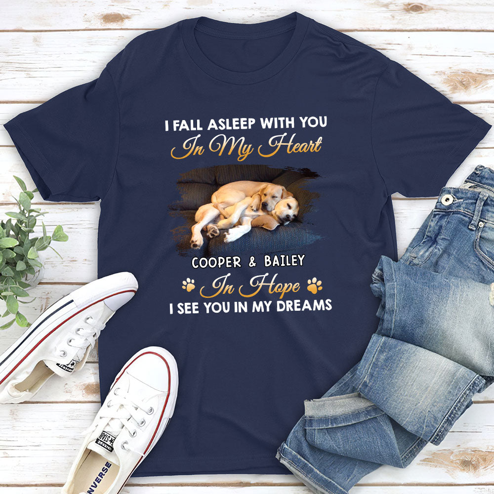 I See You In My Dreams - Personalized Custom Unisex Heavy Cotton T-shirt for Pet Lovers