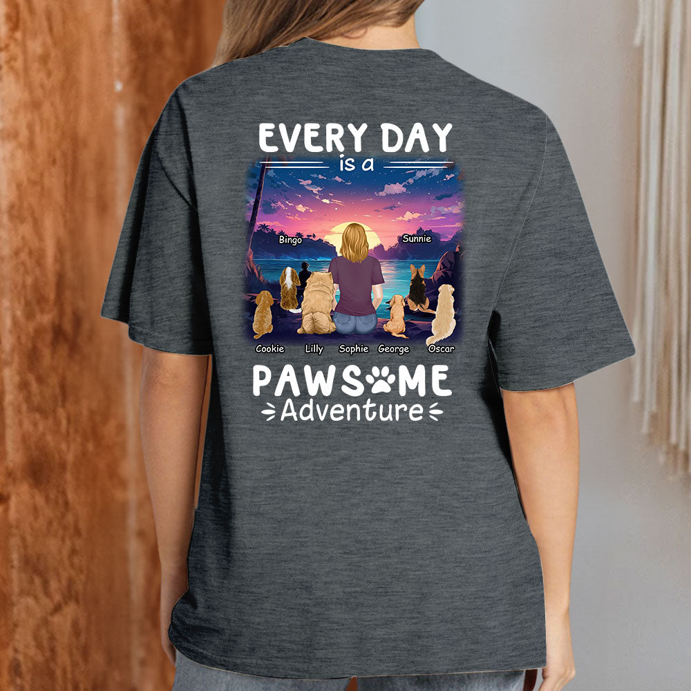Pawsome Adventure - Personalized Custom Unisex 5.3 oz T-shirt for Pet Lovers