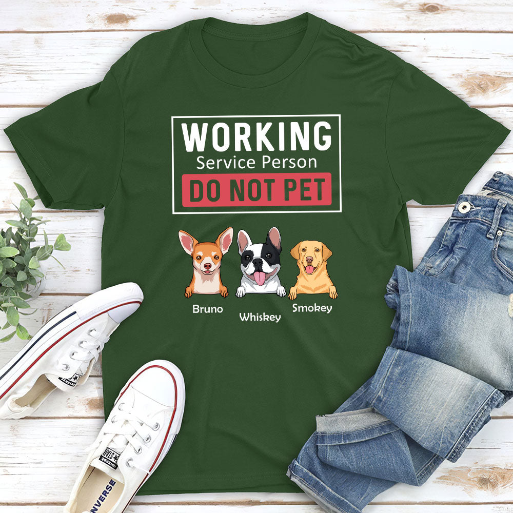 Personalized Custom Unisex 'Dogs Working Service for Humans' T-shirt - Ideal Gift for Pet Lovers