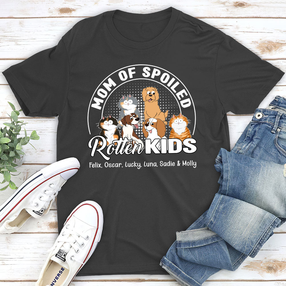 Spoiled Rotten Kids - Personalized Custom Unisex 5.3 oz T-shirt for Pet Lovers